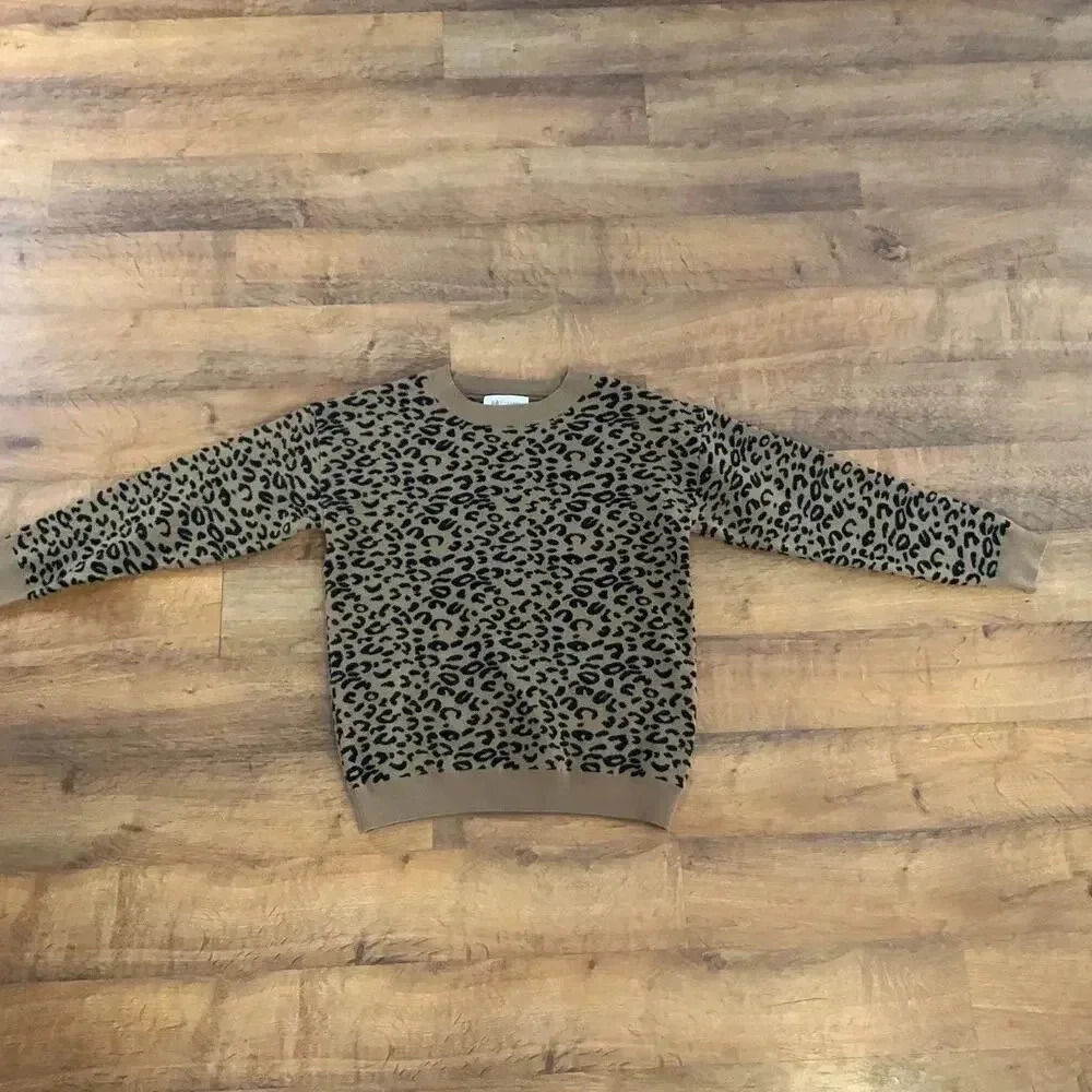 Philosophy Leopard Long Sleeve Womens Pullover Sweater Size Small‎